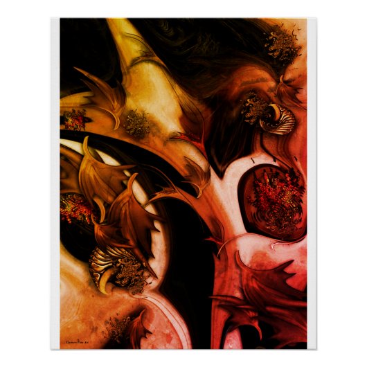 "Juxtaposed Natuur", glanzend Poster (Voorkant)