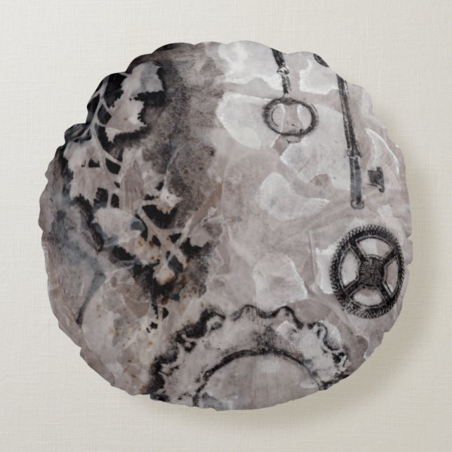 Juxtaposition II Rond Kussen (Voorkant)