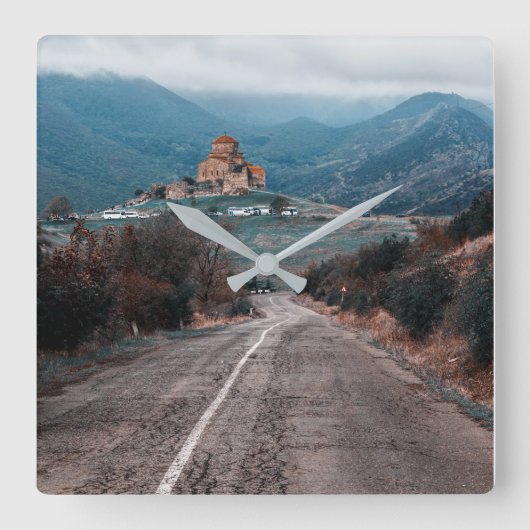 Jvari klooster Georgia Vierkante Klok (Voorkant)