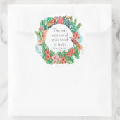 JW 2023 jaartekst Psalm 119:160 Oerwoud Ronde Sticker (Tas)