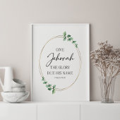 JW 2025 Jaar Tekst met Eucalyptus Poster