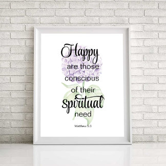 JW 2025 Jaar Tekst met Hydrangea Print