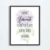 JW 2025 Jaar Tekst met Hydrangea Print