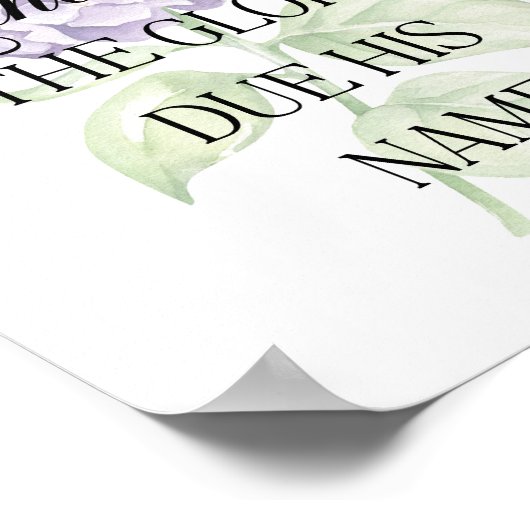 JW 2025 Jaar Tekst met Hydrangea Print (Hoek)