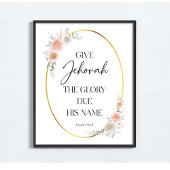 JW 2025 Jaar Tekst met Rozen Print