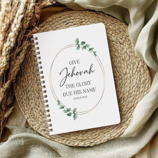 JW 2025 Jaar Tekst Mok met Eucalyptus Notitieboek