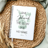 JW 2025 Jaar Tekst Notitieboek met Eucalyptusblade