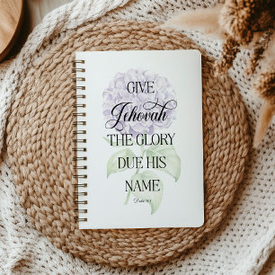 JW 2025 Jaar Tekst Notitieboek met Hydrangea