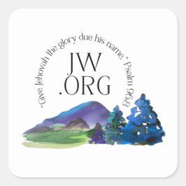 JW 2025 Jaar Tekst Psalm 96:8 Vierkante Sticker