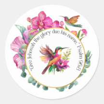 JW 2025 Jaar Tekst Stickers - Kolibries