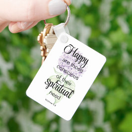 JW 2025 Jaartekst met Hydrangea Print Sleutelhanger