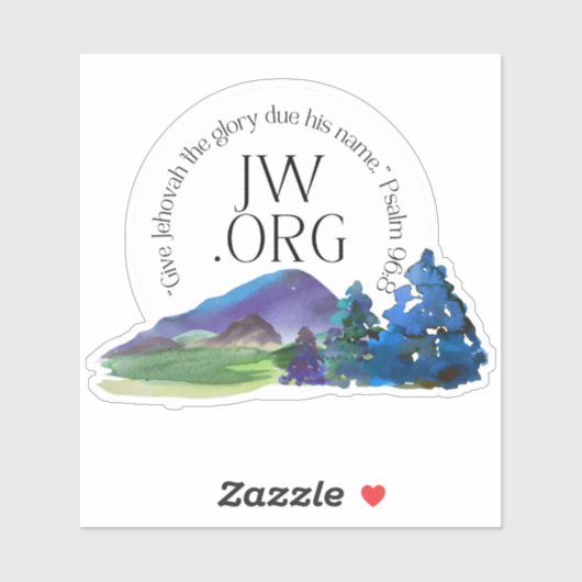 JW 2025 Jaartekst Psalm 96:8 Sticker (Vel)