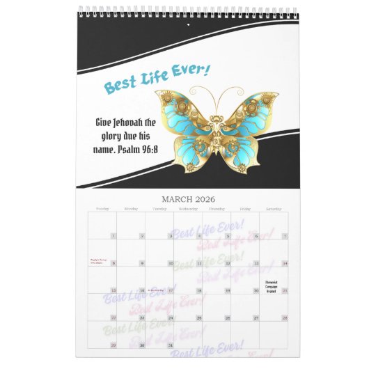 JW 2025 Kalender met Jaar Tekst (Mar 2026)