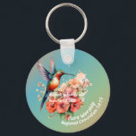 JW 2025 Pure aanbidding doop Keepsake Sleutelhange Sleutelhanger<br><div class="desc">Doopsel aandenken / cadeau voor de 2025 Regionale Conventie PURE AANBIDDING! Prachtige kolibrie met perzikkleurige oranje bloemetjes,  gepersonaliseerd met hun voornaam en doopdatum. Leuk,  betaalbaar cadeau voor onze nieuwe zus! Bekijk mijn winkel voor meer gepersonaliseerde doopcadeaus.</div>