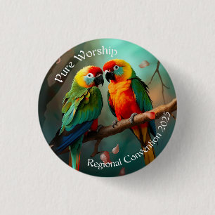 JW 2025 Pure Worship Regionale Conventie Pin Ronde Button 3,2 Cm