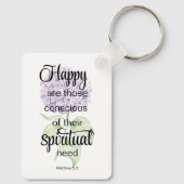 JW 2025 Year Text with Hydrangea Print Sleutelhanger (Achterkant)