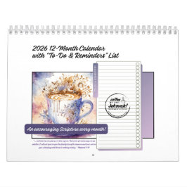 JW 2026 12-maanden koffieagenda in waterverf Kalender