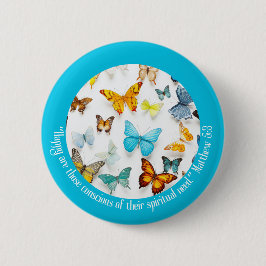JW 2026 Jaar Tekst Kleurrijke Vlinders Ronde Button 5,7 Cm