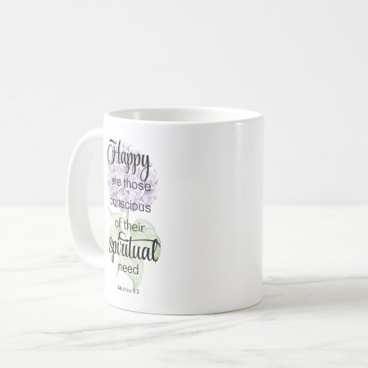 JW 2026 Jaar Tekst met Hydrangea Koffiemok (Voorkant links)