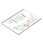 JW 2026 Jaar Tekst met Lente Bloemen Mattheüs 5:3 Notitieboek (Linkerzijde)