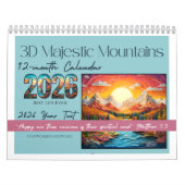 JW 2026 Year Text -3D Majestic Mountain 12-month Kalender (Hoes)