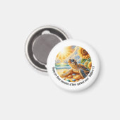 JW 2026 Year Text Happy Turtle Matthew 5:3 Magneet (Voorkant / Achterkant)