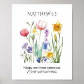 JW 2026 Year Text with Watercolor Florals Poster (Voorkant)