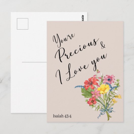 Jw-aanmoediging - U bent een kostbaar Briefkaart (Voorkant / Achterkant)