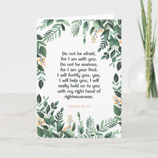 JW Aanmoediging Wenskaart Jesaja 41:10 Kaart (Voorkant)
