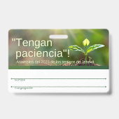 JW-badge | 2023 Regionale Conv Engels & Spaans Badge (Achterkant)