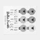 JW Baptism Gift Persoonlijk Welkom bij de klok Fleece Deken (Voorkant (Horizontaal))