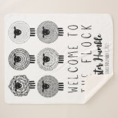 JW Baptism Gift Persoonlijk Welkom bij de klok Sherpa Deken (Voorkant (horizontaal))