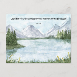 JW Baptism Gifts - Lake Briefkaart