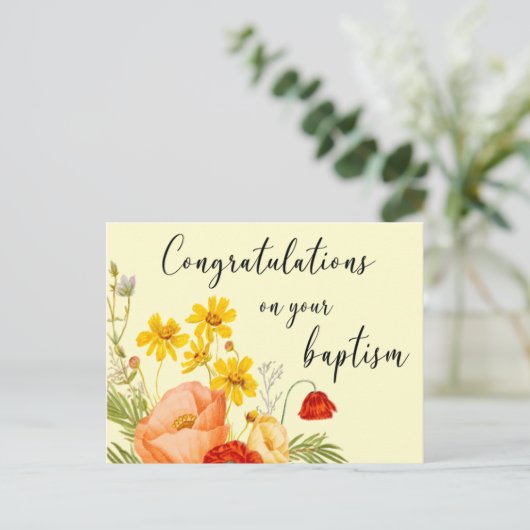 JW Baptism Gifts - Rode ventilator Briefkaart (Staand voorkant)