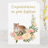 JW Baptism Gifts - Wenskaart Tiger Kaart (Gele Bloem)