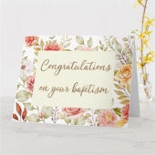 JW Baptisme Gifts - Rood Wenskaart Kaart (Gele Bloem)