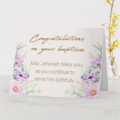 JW Baptisme Gifts - Rood Wenskaart Kaart (Gele Bloem)