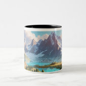 JW Bedankt voor het hoeden van ons ouderen Tweekleurige Koffiemok (Center)