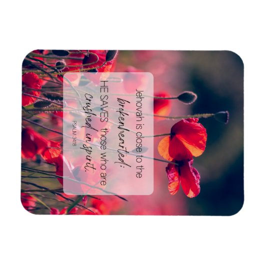 JW bemoedigende magneet Psalm 34:18 (Horizontaal)