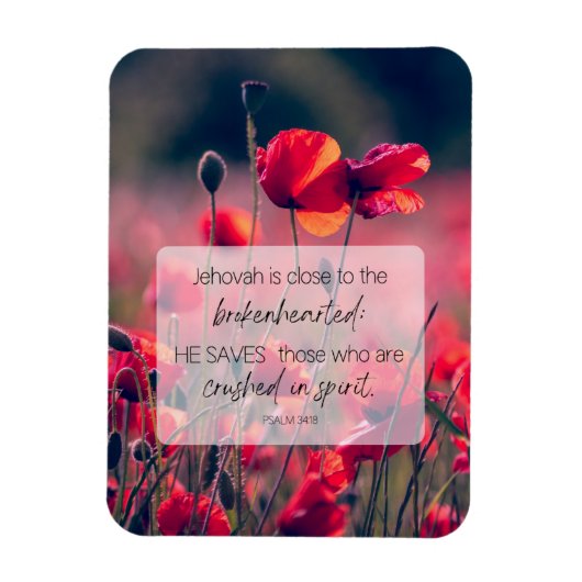 JW bemoedigende magneet Psalm 34:18 (Verticaal)