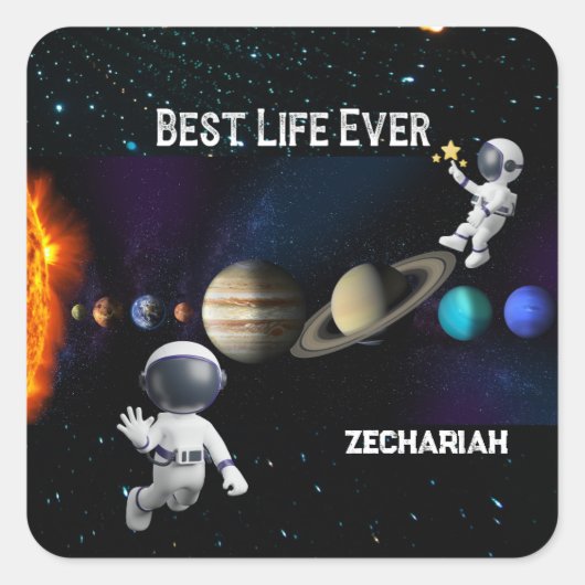 JW Best Life Ever Gepersonaliseerde Stickers voor  (Voorkant)