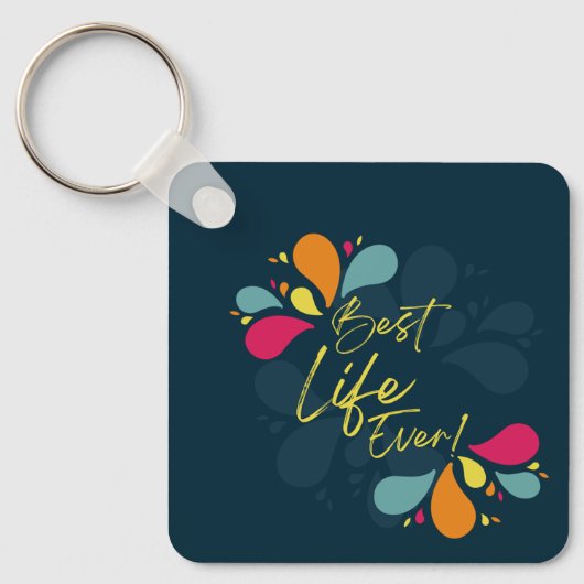 JW Beste Leven Ooit! Button Sleutelhanger (Voorkant)