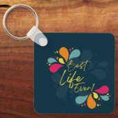 JW Beste Leven Ooit! Button Sleutelhanger (Voorkant)