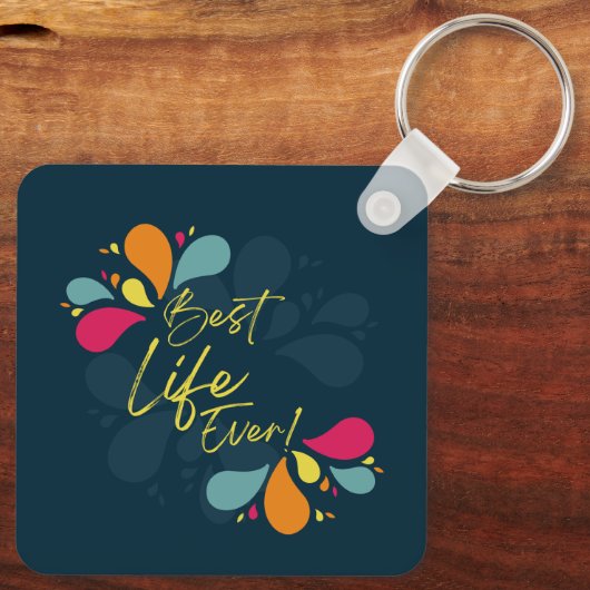 JW Beste Leven Ooit! Button Sleutelhanger (Achterkant)