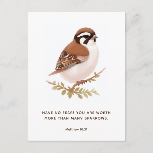 JW Briefkaart met de Schrift, Matteüs 10:3 (Voorkant)