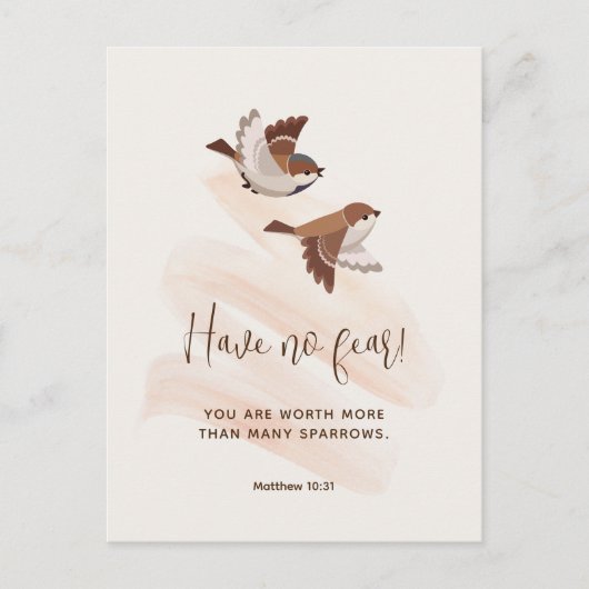 JW Briefkaart met de Schrift, Matteüs 10:31 | JW (Voorkant)