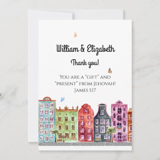 JW C.O. & Vrouw Dank u-Nieuwe Opdracht Kaart (Voorkant)