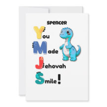 JW Cards for Young Ones - You Made Jehovah Smile!