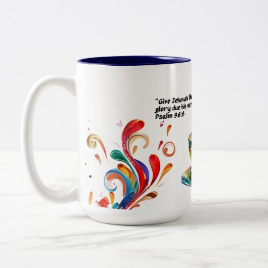 JW Coffee Lover Mok met 2025 Jaar Tekst (Links)