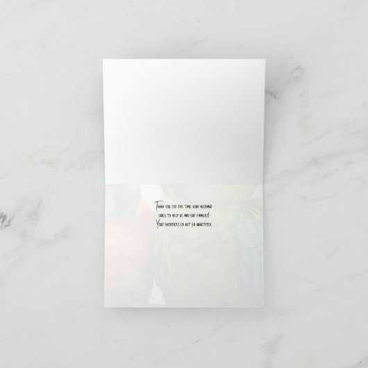 JW Dank u ouderling, dienende dienende echtgenotes Bedankkaart (Binnen)